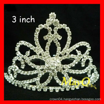 Real diamond bridal crown,flower pageant tiara